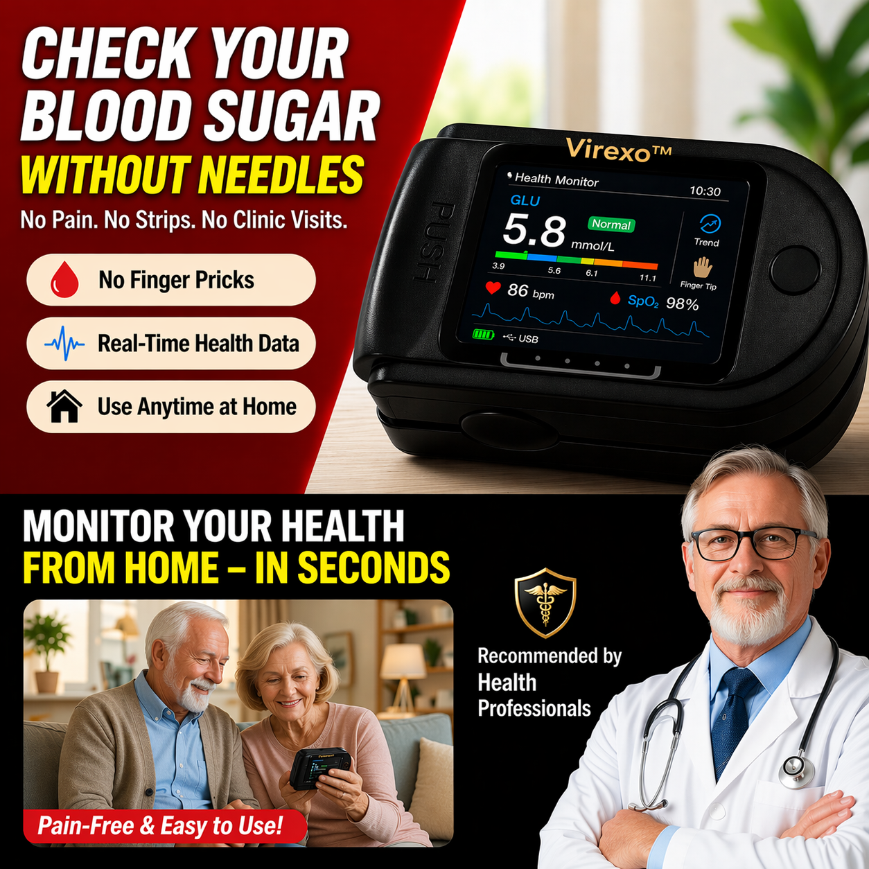 Virexo™ Develops Newly Launched Non-Invasive Smart Blood Sugar Tracking Device| High-Precision 99.9% Accuracy | TGA Certified